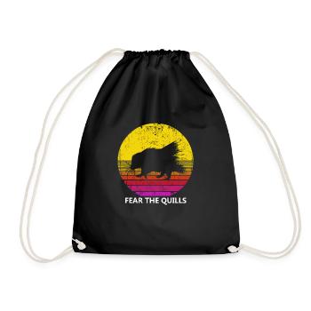 Stachelschweine Designs für Tierliebhaber Nagetier - Turnbeutel - Schwarz - Vorne