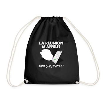 la Réunion M'Appelle Idée Cadeau - Sac de sport léger - noir - Devant
