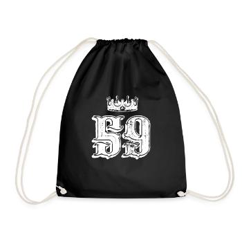 59 Number crown - Drawstring Bag - black - Front