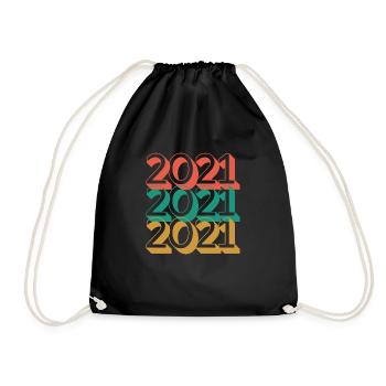 Anniversaire année 2021 Vintage 2021 - Sac de sport léger - noir - Devant