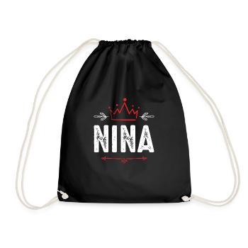 Nina - Turnbeutel - Schwarz - Vorne