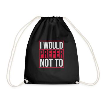 Je préfère ne pas - Sac de sport léger - noir - Devant