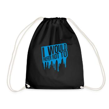 Je préfère ne pas - Sac de sport léger - noir - Devant