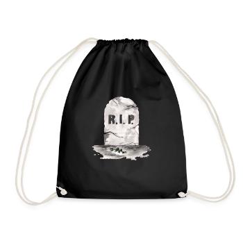 Rest in Peace Grabstein RIP - Turnbeutel - Schwarz - Vorne