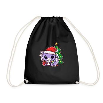 AXOLOTL CHRISTMAS DESIGN 3 - Turnbeutel - Schwarz - Vorne