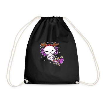 AXOLOTL NOËL DESIGN 2 - Sac de sport léger - noir - Devant