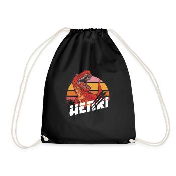 HENRI - Beau prénom de garçon avec T-REX Dino - Sac de sport léger - noir - Devant