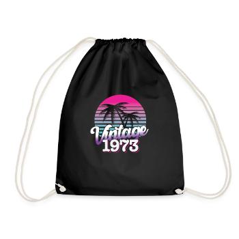 Vintage Retrowave 1973 - Drawstring Bag - black - Front