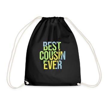 best cousin ever Zitat - Turnbeutel - Schwarz - Vorne