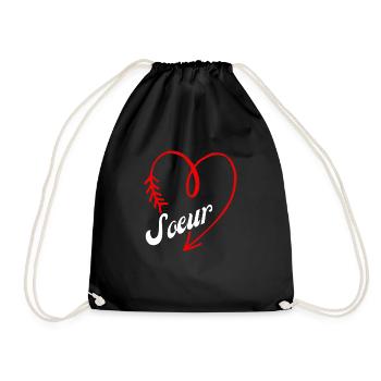 sœur cœur - Sac de sport léger - noir - Devant