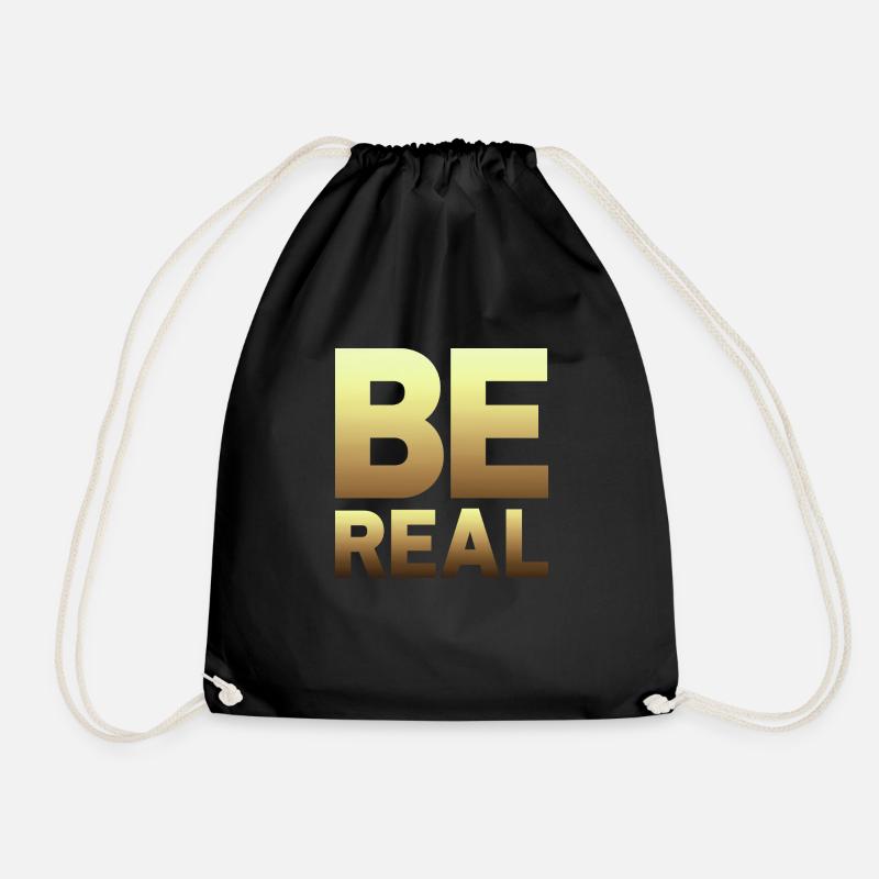 BE REAL - Turnbeutel - Schwarz