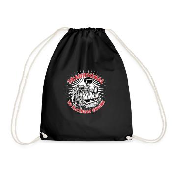 V8 Flathead Engine, Hot Rod, Motif by mondwinkel - Drawstring Bag - black - Front