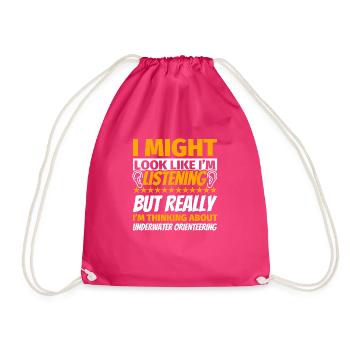 Unterwasser Orientierungslauf lustiges Geschenk - Turnbeutel - Fuchsia - Vorne