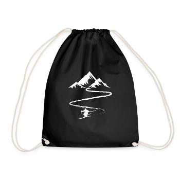 Skiing Skiing Ski motif for skiers - Drawstring Bag - black - Front