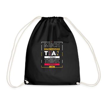 Beaucoup plus fort que vous ne le pensez - Sac de sport léger - noir - Devant