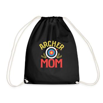 Archer Mom Archery Target Bow & Arrows - Turnbeutel - Schwarz - Vorne