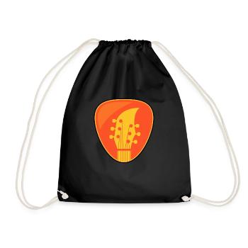 Gitarrist Plecktrum Geschenk Gitarrist - Turnbeutel - Schwarz - Vorne
