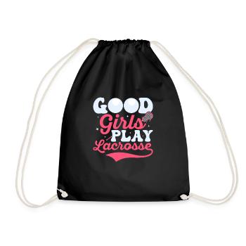 Good Girls Play Lacrosse Player Lifestyle - Turnbeutel - Schwarz - Vorne