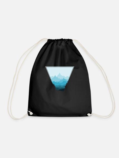 Blue Mountains - Drawstring Bag - black