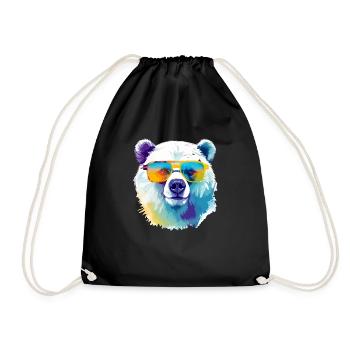 Bruce der Eisbär - Turnbeutel - Schwarz - Vorne