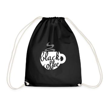 black coffee schwarzer Kaffee Filterkaffee - Turnbeutel - Schwarz - Vorne
