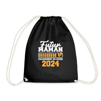 Nouveau Nouvelle Naissance Future Maman 2024 - Sac de sport léger - noir - Devant