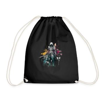 Samurai - FanArt, Krieger - Turnbeutel - Schwarz - Vorne