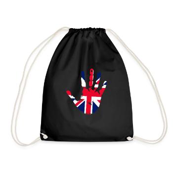English footprint - Drawstring Bag - black - Front
