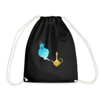Gini Magic Lamp Genie - Drawstring Bag - black - Front