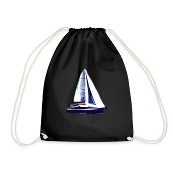 Sailing ship Sailing Sailing Sailing Sailboat - Drawstring Bag - black - Front