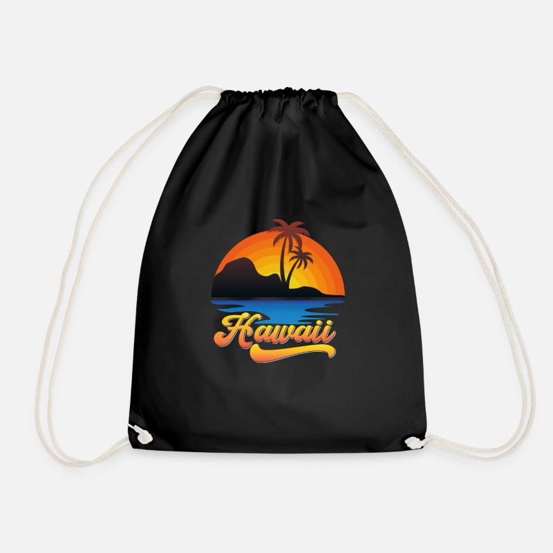 Hawaii Beach Design - Turnbeutel - Schwarz