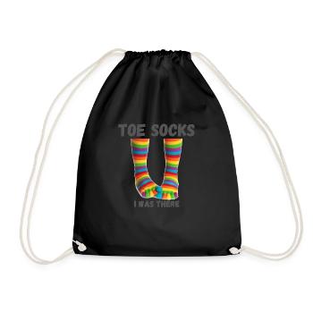 Zehensocken - ich war dabei - Turnbeutel - Schwarz - Vorne