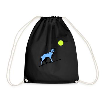 wolf mond - Turnbeutel - Schwarz - Vorne