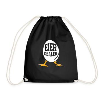Eier Dealer Hühner Huhn Bauernhof Hennen - Turnbeutel - Schwarz - Vorne