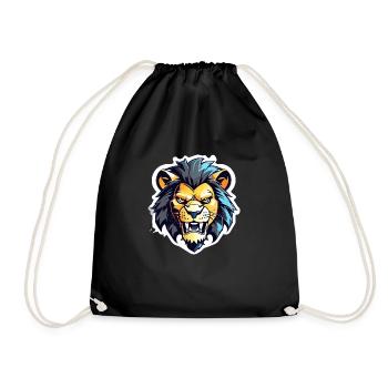 Lion's Head - Drawstring Bag - black - Front