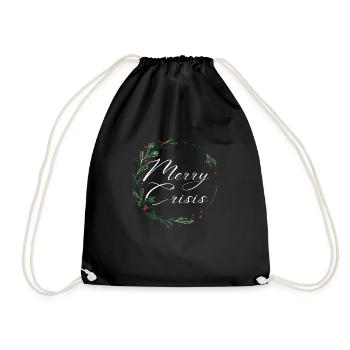 Noël laid Noël joyeux dicton de crise - Sac de sport léger - noir - Devant