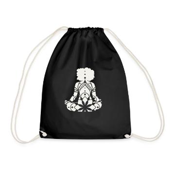 Yoga Méditation Mandala - Sac de sport léger - noir - Devant