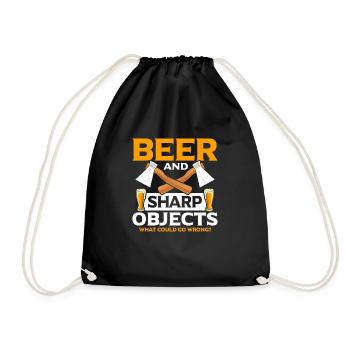 Bière Et Objets Tranchants Hache De Lancer Hachette Hache - Sac de sport léger - noir - Devant
