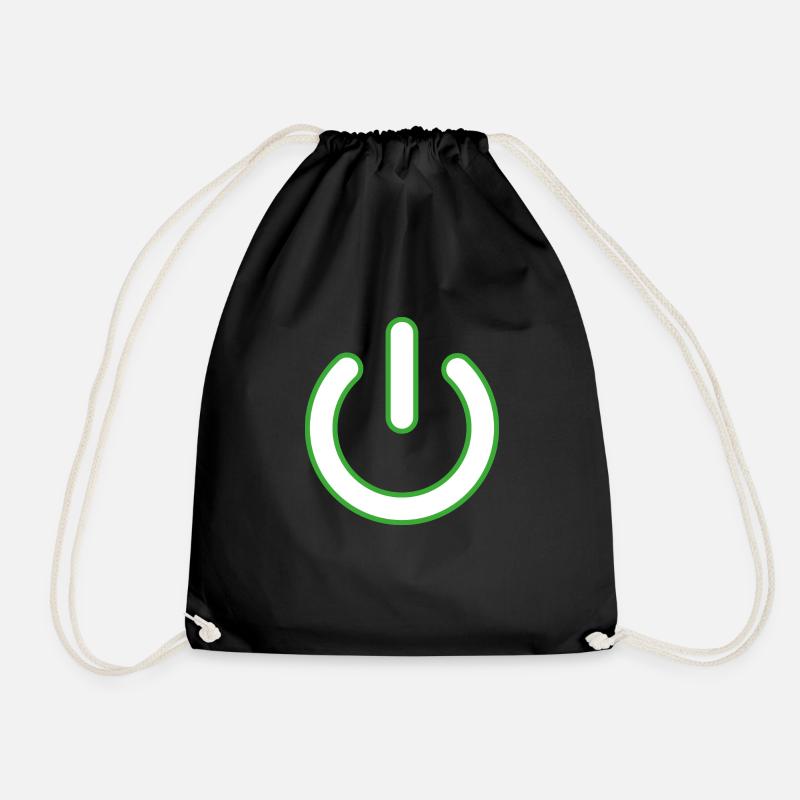 Powebutton vert - Sac de sport léger - noir