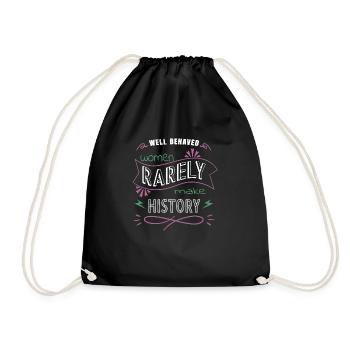 2019 All People Patriarchy Obama Quote - Drawstring Bag - black - Front