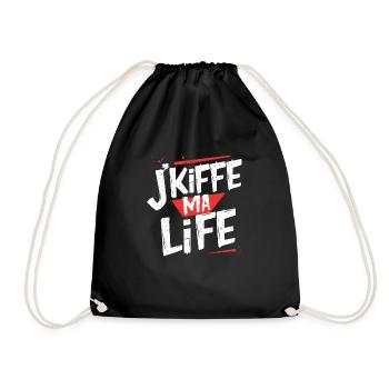 J'kiffe ma life - Sac de sport léger - noir - Devant