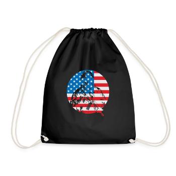 Army War Military Uniform Force Soldier Camouflage - Drawstring Bag - black - Front