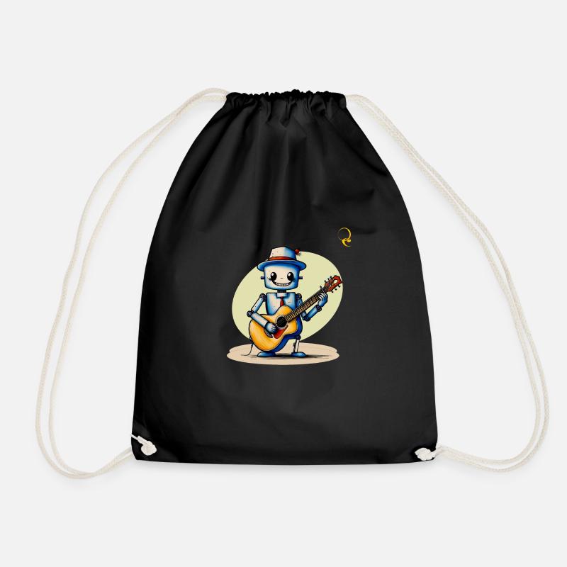 ROBOT AVEC GUITARE - Sac de sport léger - noir