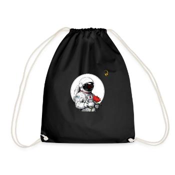 ASTRONAUTE ET TULIPE - Sac de sport léger - noir - Devant