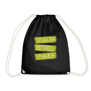 present idea reading funny sayings gift idea - Turnbeutel - Schwarz - Vorne