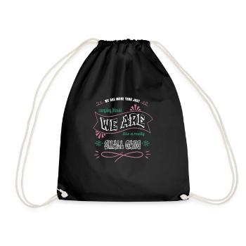 Hiking Boy Scouts Funny America Birthday Van Life - Drawstring Bag - black - Front