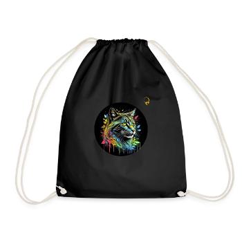 FELINE COLOR - Drawstring Bag - black - Front