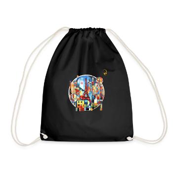 EIFFEL TOWER - Drawstring Bag - black - Front