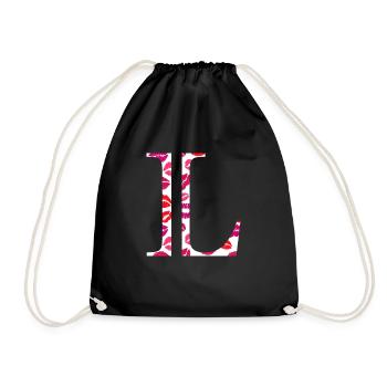 Letter l kisses - Drawstring Bag - black - Front
