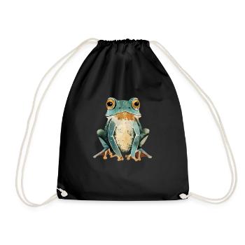 Frog - Drawstring Bag - black - Front